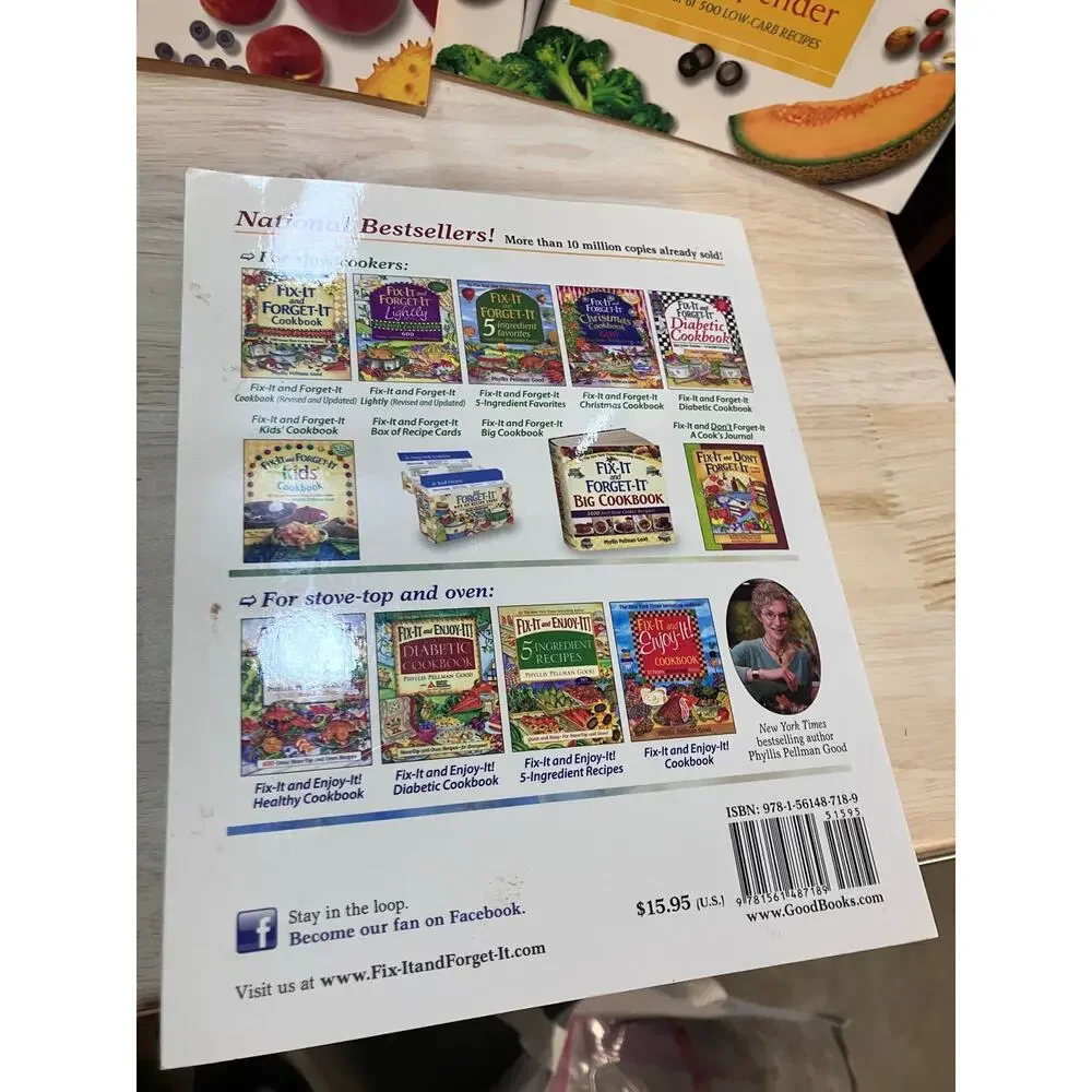 LOW CARB Healthy Cookbooks Lot of‎ (3) RECIPES 15 Minute, 500, Fix it Forget It